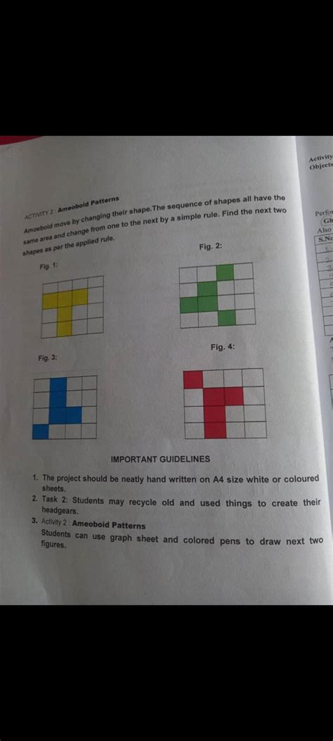 ACTIVITY 2: Ameoboid Patterns Amoeboid move by changing their shape. The