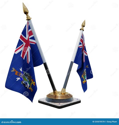 South Georgia and the South Sandwich Islands 3D Flag Stock Illustration - Illustration of ...