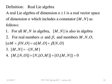 Introduction to linear Lie groups -- continued - ppt download