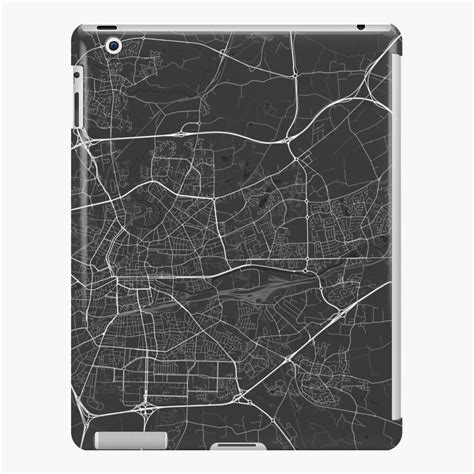 "Rennes, France Map. (White on black)" iPad Case & Skin by Graphical ...