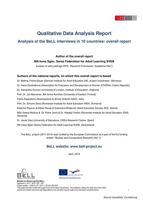 10 Data Analysis Report Examples – Pdf | Examples – Analytical Report Template