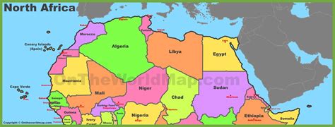 Map Of North Africa Countries - My Maps