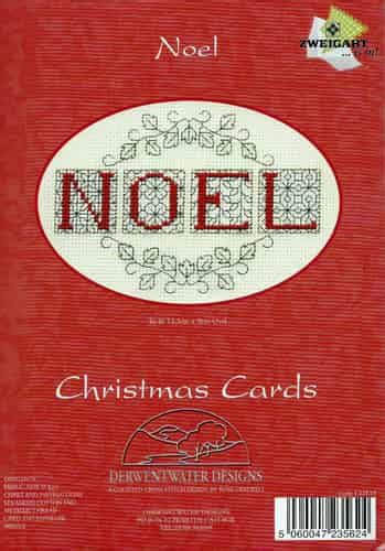 Derwentwater Designs Cross Stitch Kit – Christmas Card, Noel – Stitching Crafts for All