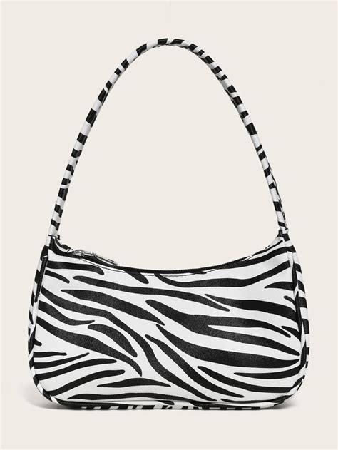 Zebra Print Baguette Bag | SHEIN USA Baguette Bag Outfit, Baguette Bags, Zebra Print Bag, Zebra ...