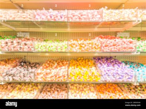 scene in candy shop in country side -blurred picture Stock Photo - Alamy