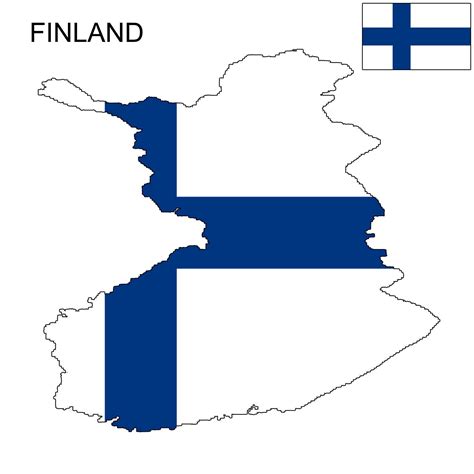 Finland Flag Map | Finland flag, Finland, Flags of the world