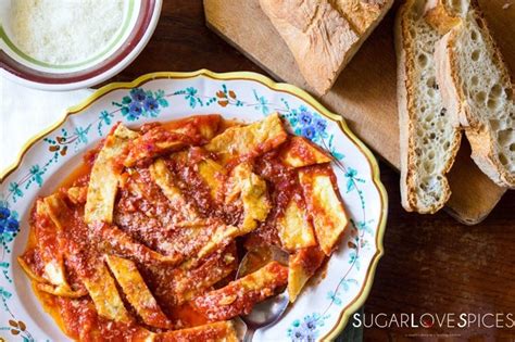 'Uova in Trippa' Roman-style (Fake Tripe in Tomato Sauce) - SugarLoveSpices