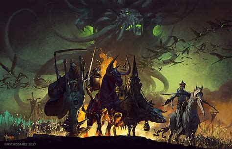 HD wallpaper: apocalyptic, destruction, fantasy Art, fire, Four Horsemen Of The Apocalypse ...