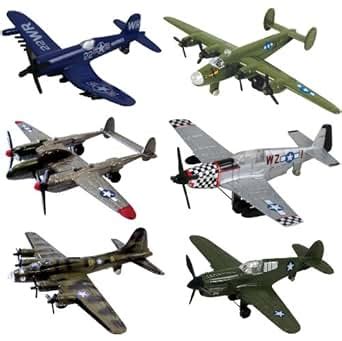 Amazon.com: InAir WWII Planes 6-pc Set with Aircraft ID Guide - Assortment 1: Toys & Games