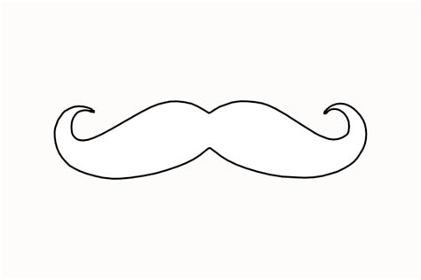 mustache coloring pages | Mustache clip art - vector clip art online ...