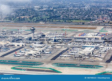 Los Angeles International Airport Terminals LAX Aerial Photo Editorial ...