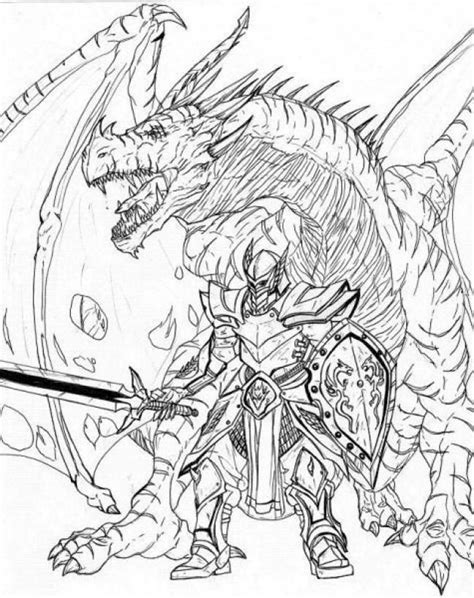 Knight Fighting The Dragon Coloring Pages Dragon Coloring Pages | Images and Photos finder