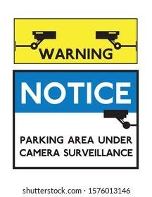 Video Surveillance Sign Cctv Camera Notice Stock Vector (Royalty Free ...