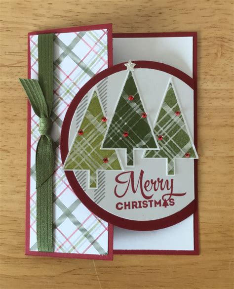 Stampin Up carte de Noël à la main pli spécial sapins de | Etsy