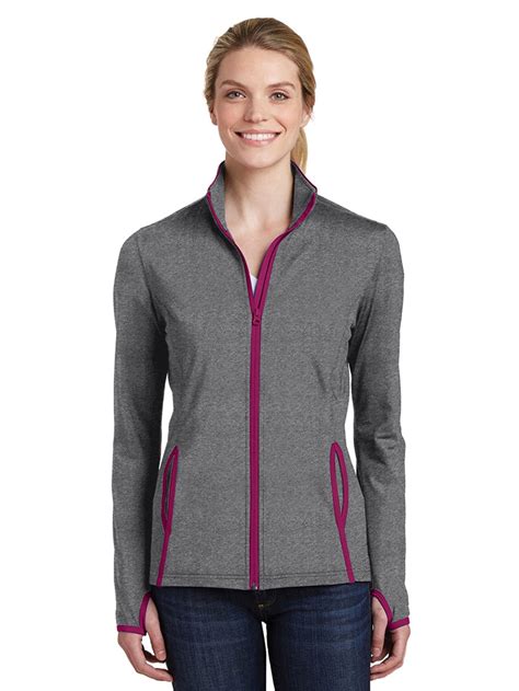 Sport-Tek Women's Contrast Full-Zip Jacket - Walmart.com