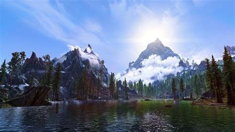 #landscape screen shot video games The Elder Scrolls V: Skyrim #4K #wallpaper #hdwallpaper # ...