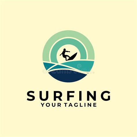 Surfing Logo Vector Design Template Stock Vector - Illustration of abstract, flowing: 244026046