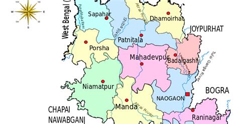 Naogaon District: Map of Naogaon District.