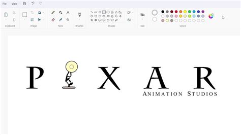 How to draw the Pixar logo using MS Paint | How to draw on your ...