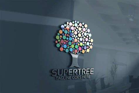 Super Color Tree Logo | Tree logos, Custom logo design, Branding design logo