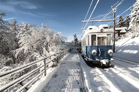 HD wallpaper: snow covered rail train, blue and white train covered ...