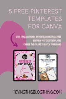 Free Pinterest templates for canva
