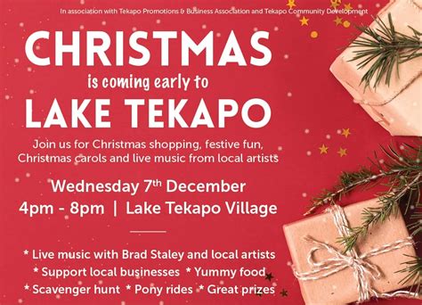 Lake Tekapo Late Night Christmas Shopping - South Canterbury District Website