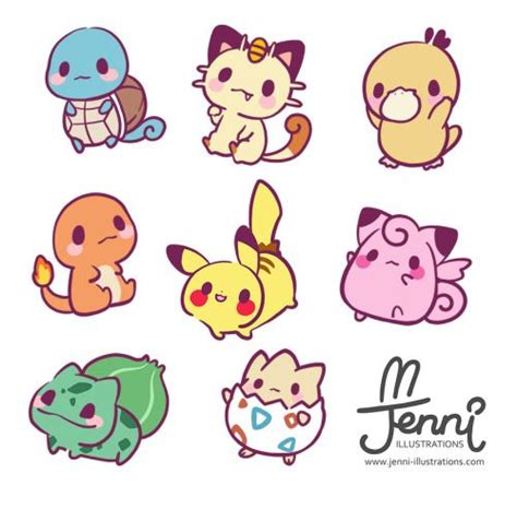 JENNI . illustrations — Chibi Pokemon Always the first 150 pokemon are the... | First 150 ...