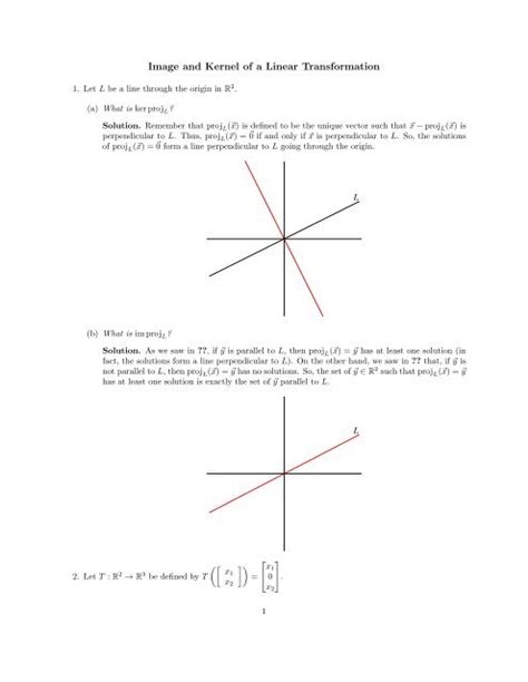 Image and Kernel of a Linear Transformation - iSites