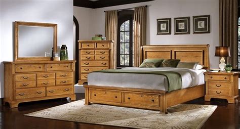 Solid Oak Bedroom Furniture : Forsyth Arched Bedroom Set (Medium Oak) Vaughan Bassett ...