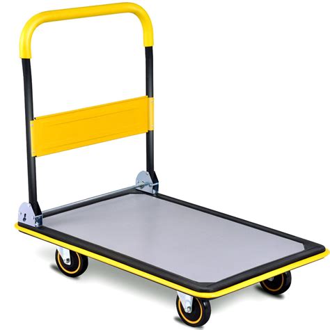 Goplus 660lbs Folding Platform Cart Dolly Push Hand Truck Moving Warehouse Foldable - Walmart ...