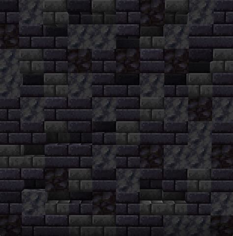 Made a wall design with Blackstone bricks, deepslate bricks, smooth basalt, tuff, blackstone ...