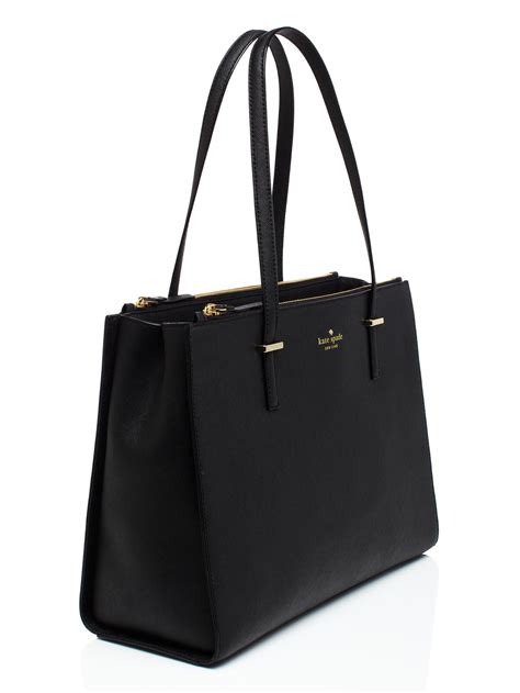 Kate spade new york Cedar Street Jensen Leather Tote Bag in Black | Lyst