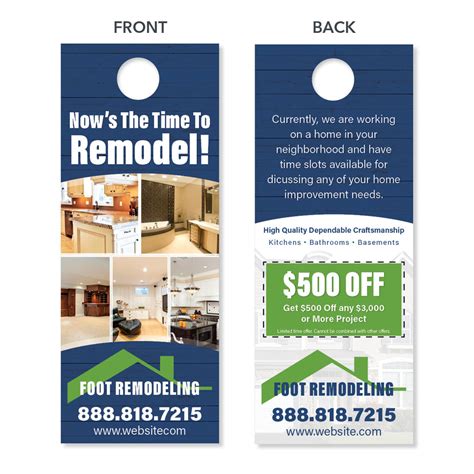 Remodeling Door Hanger - Designed & Printed - FREE Shipping ...