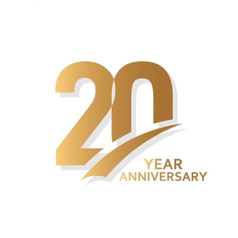 20 Year Anniversary Vector PNG Images, 20 Year Anniversary Vector Template Design Illustration ...