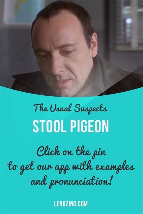 slang "Stool Pigeon" [Video] in 2021 | English lessons, Learn english, Usual suspects