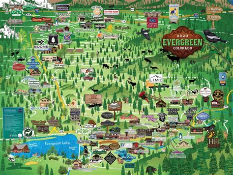 Evergreen Colorado Map