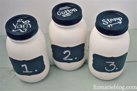 DIY Chalkboard Label Mason Jars - Liz Marie Blog