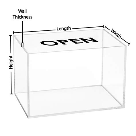 5 Sided Clear Acrylic Box - Custom Size | Acrylic display box, Acrylic box, Clear acrylic