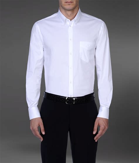 Emporio armani Formal Shirt in White for Men | Lyst