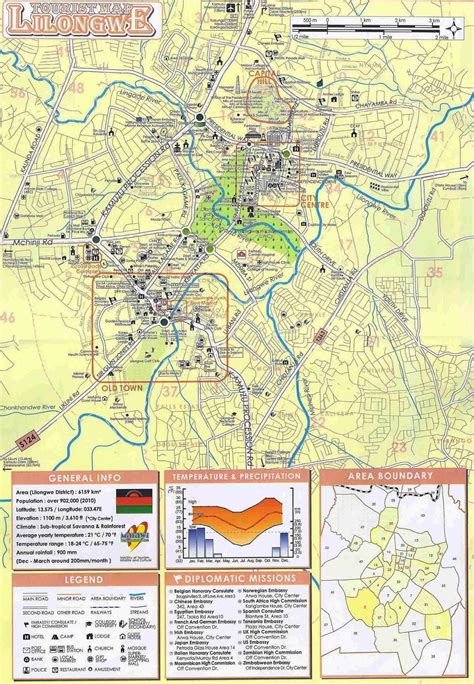 Mapas de Lilongwe - Malawi | MapasBlog