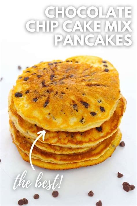 Chocolate Chip Cake Mix Pancakes - It Is a Keeper