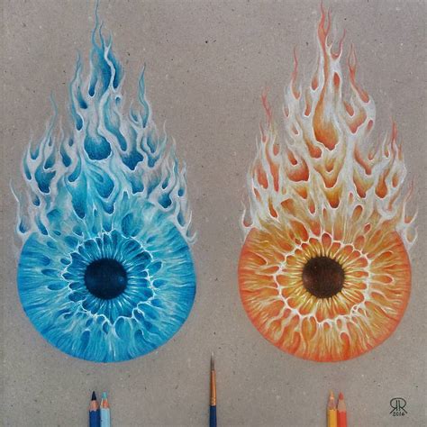 Ice and Fire Iris Drawing | Ronald Restituyo Art