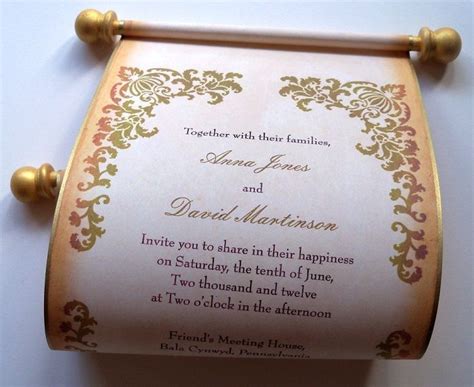 Modern vintage Scroll Wedding Invitation Ideas | Wedding invitation ...