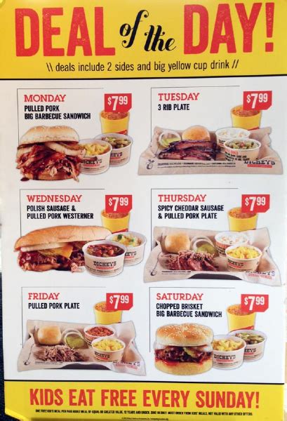 Dickey's Bbq Pit Printable Menu