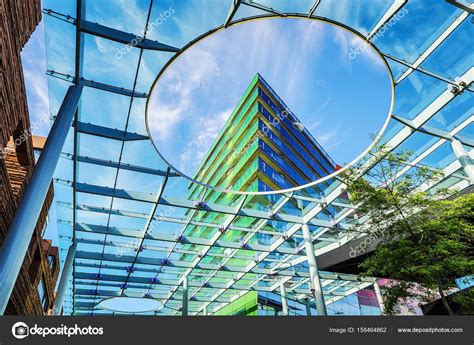 ALMERE - NETHERLANDS, MAY 24, 2017: Architecture of modern city center at day time close-up on ...