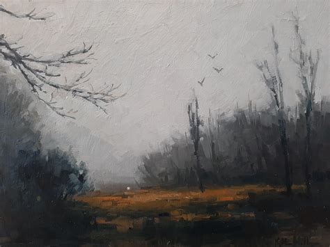 Melancholy October oil painting landscape : r/painting