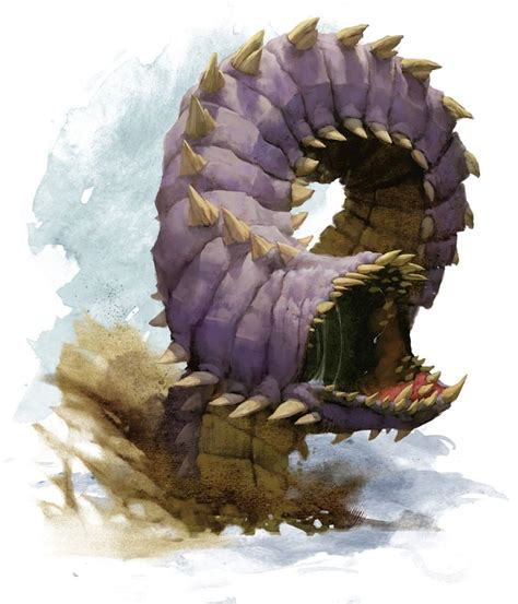 Purple Worm - Monsters - D&D Beyond | Fantasy monster, Mythical creatures art, Dnd monsters