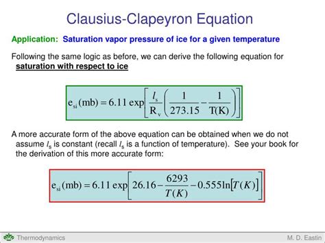 PPT - Clausius-Clapeyron Equation PowerPoint Presentation - ID:6798048