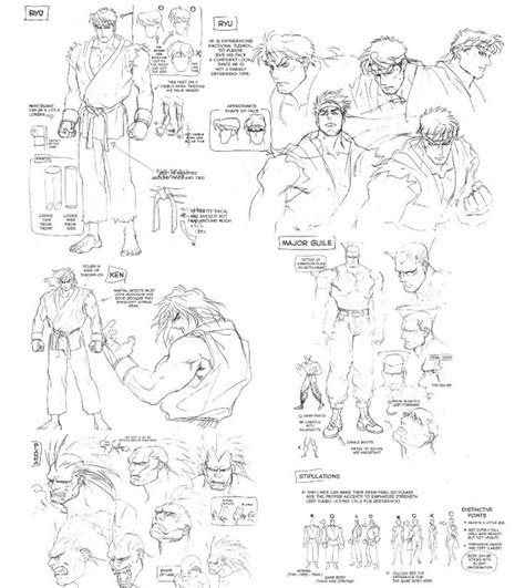 Street Fighter 2 anime character sheets | Schizzo con anime, Schizzi ...